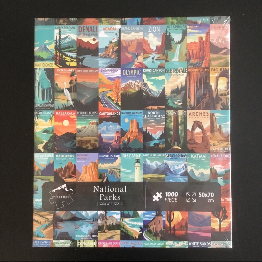 National Parks Puzzle for Adults 1000 Pieces Travel Poster Landscape Puzzle NEW